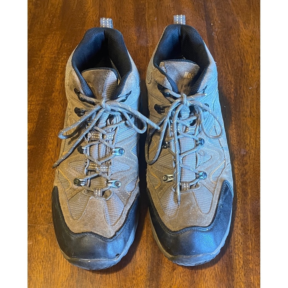 Northside Mens Waterproof Hiking Boots Gray Brown Lace Up Trail Shoes Size 13